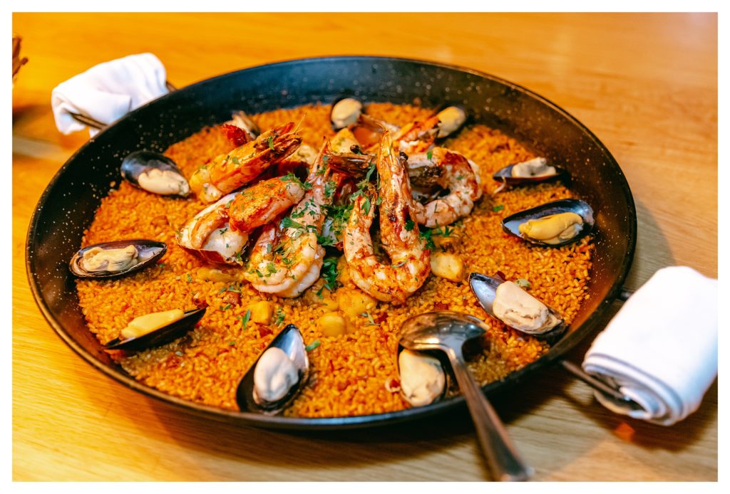 Paella dish from Del Mar