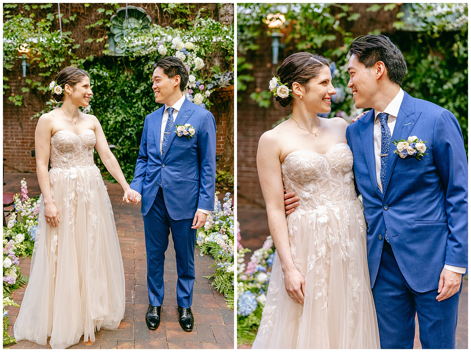 Portraits of NYC bride and groom on their wedding day