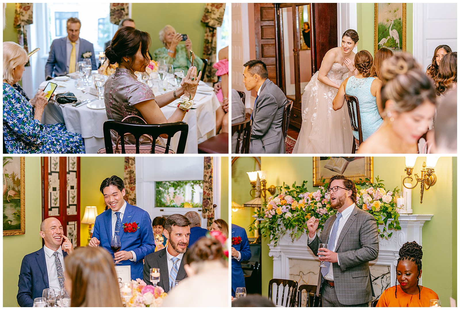 Guests enjoying toasts and speeches at NYC wedding