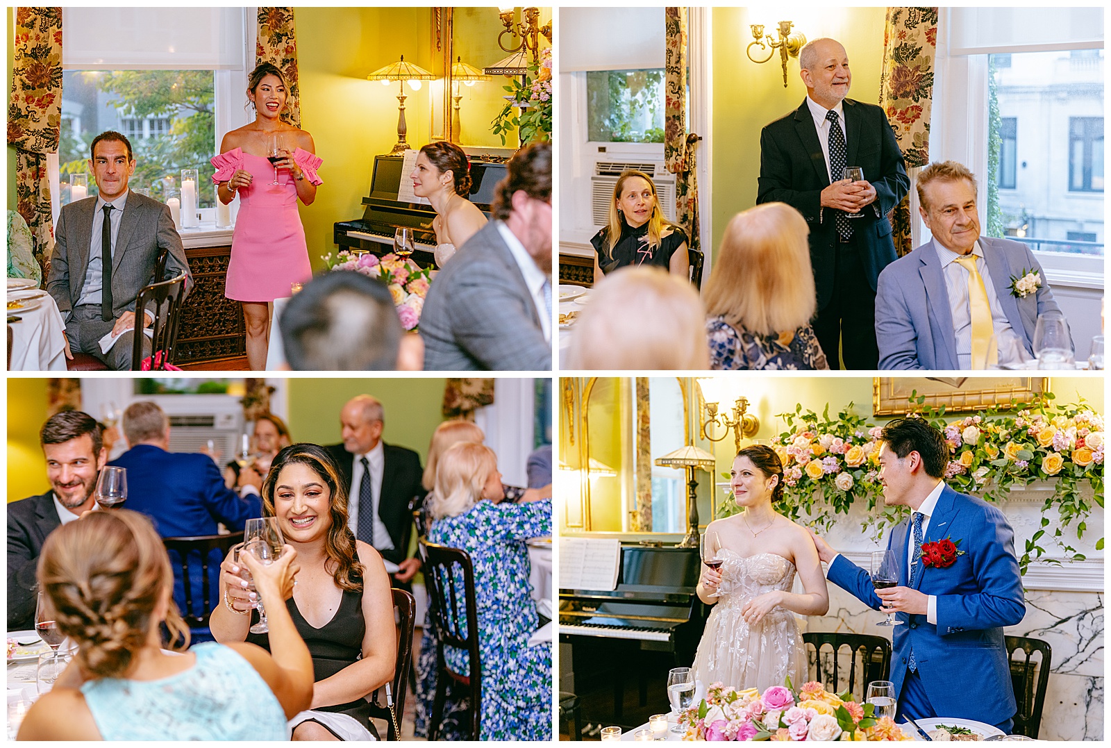 Wedding Toasts and Speeches are Given to the Newlyweds