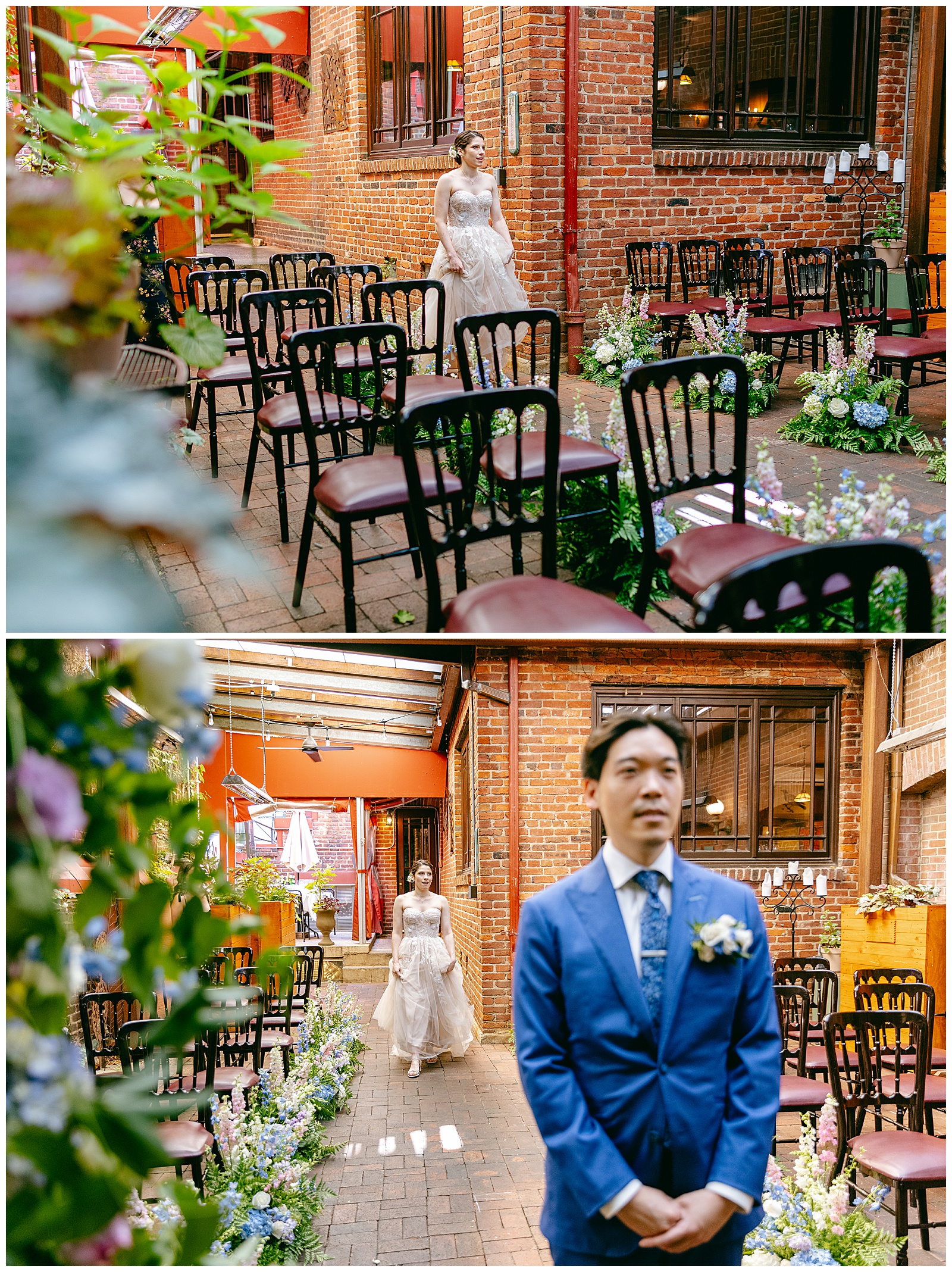 Bride and Groom First Look Portraits