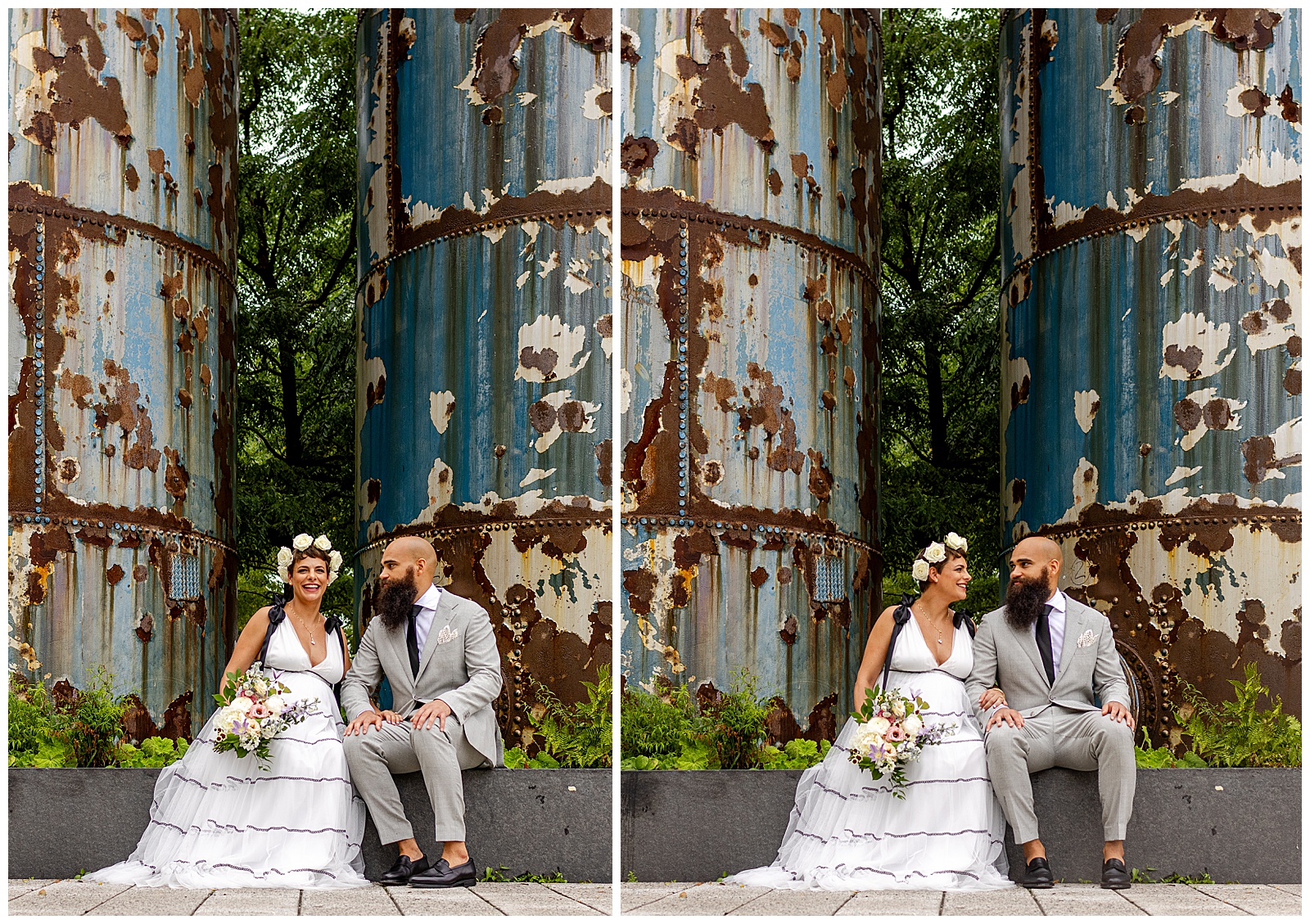 Domino Park Williamsburg Brooklyn wedding photography