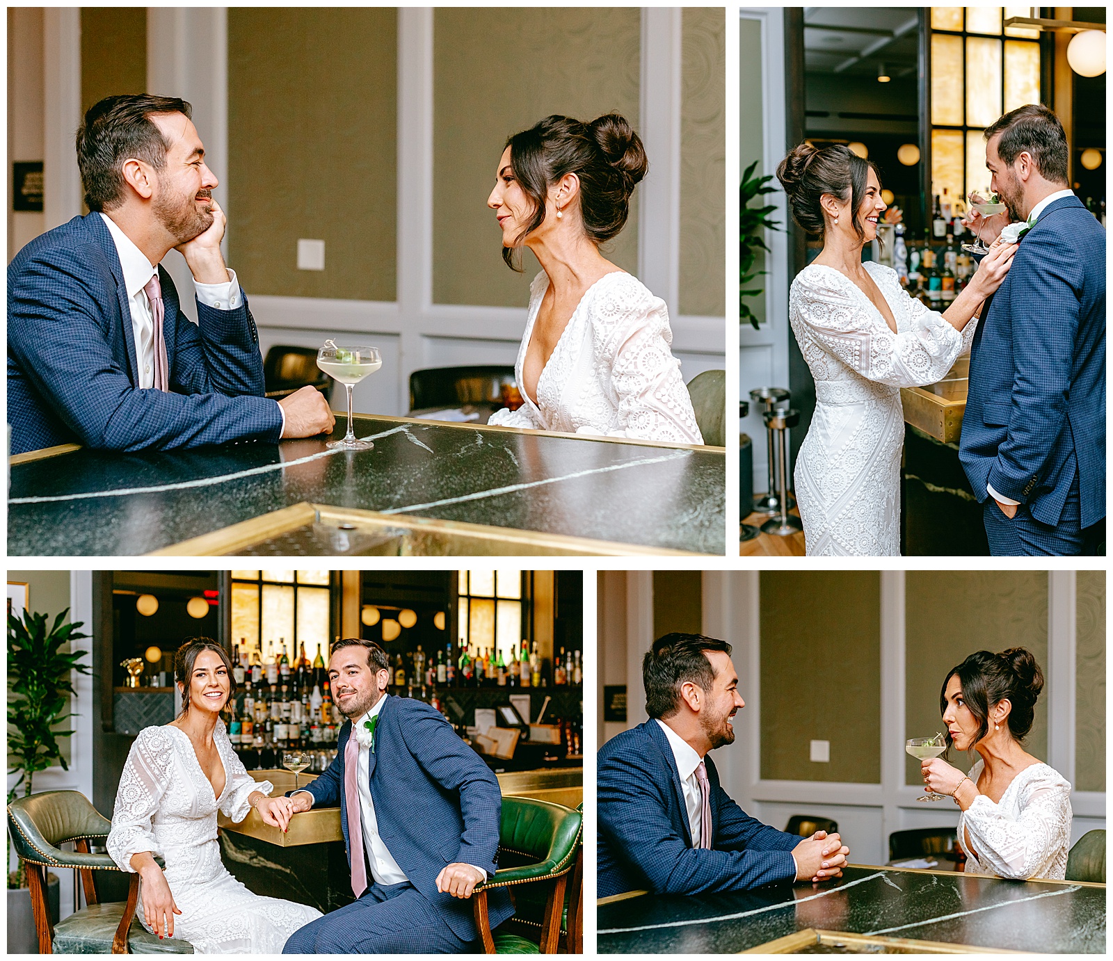 wedding couple at the bar before ceremony in adams morgan