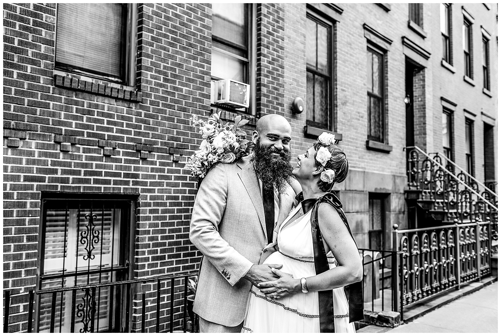 Brooklyn New York wedding photography of couple on wedding day