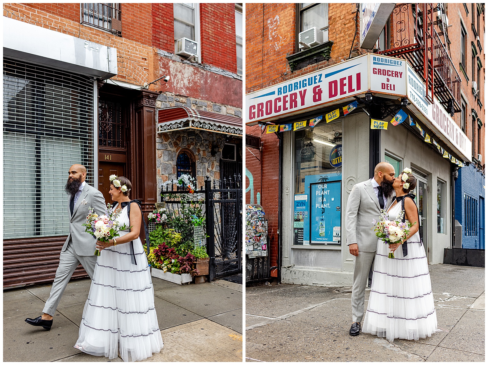 Brooklyn NY wedding portraits of couples