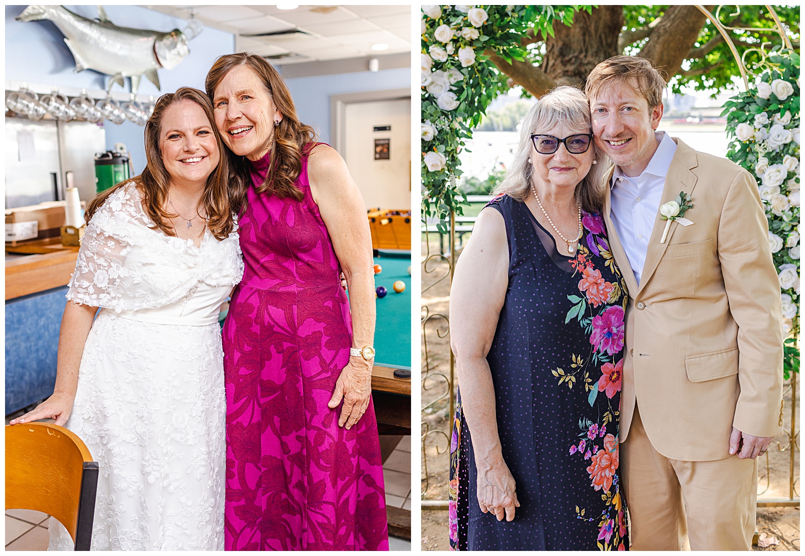 Bride and groom portraits near Potomac River