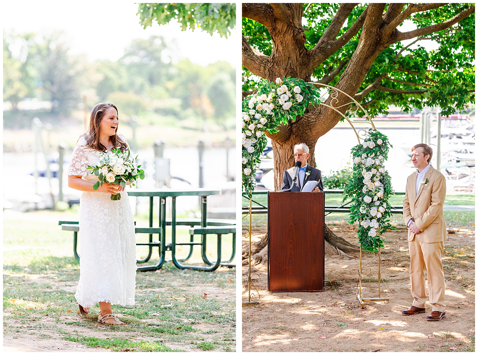 Sunset wedding photos near Washington DC