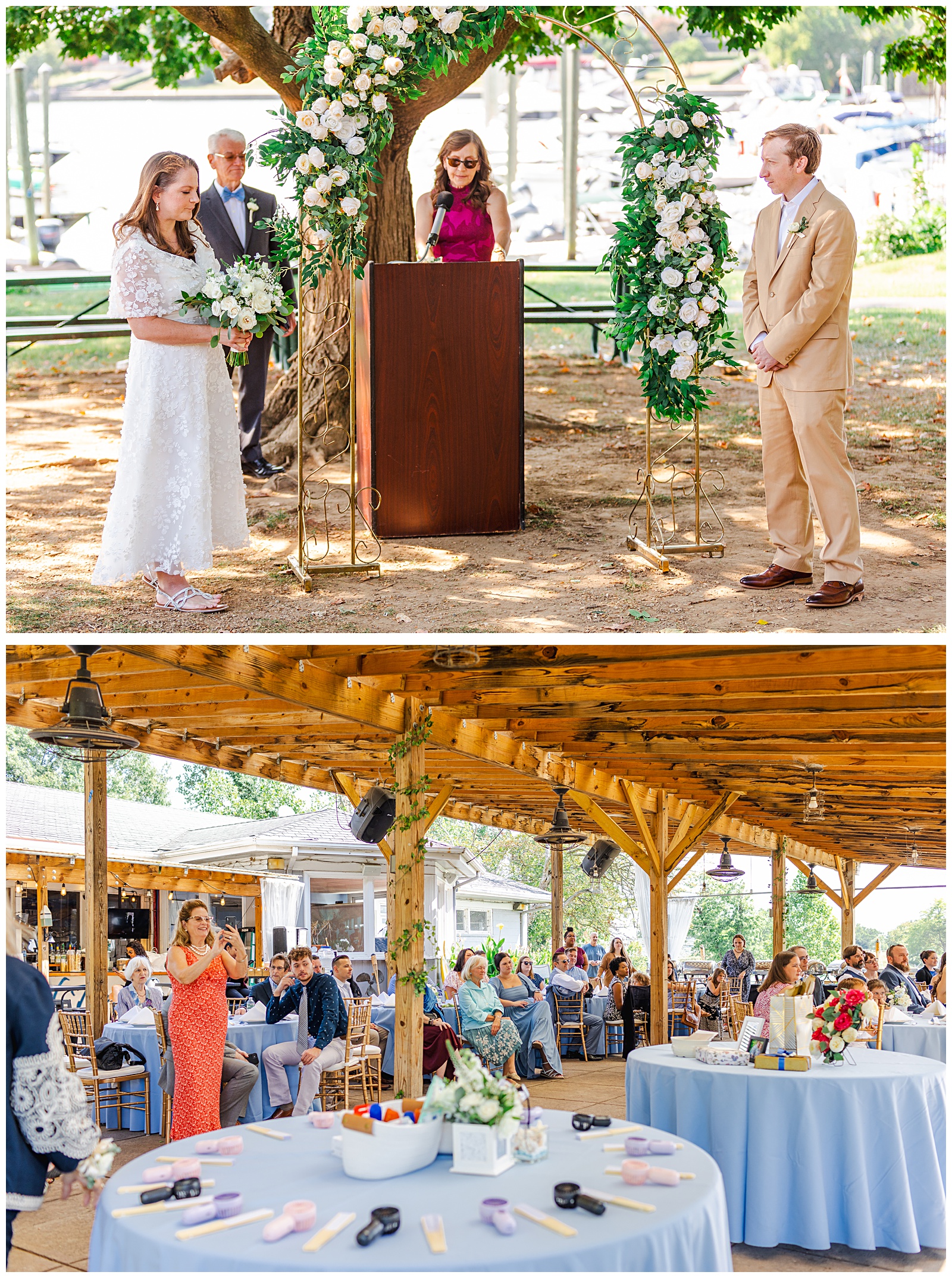 Wedding ceremony near Potomac River