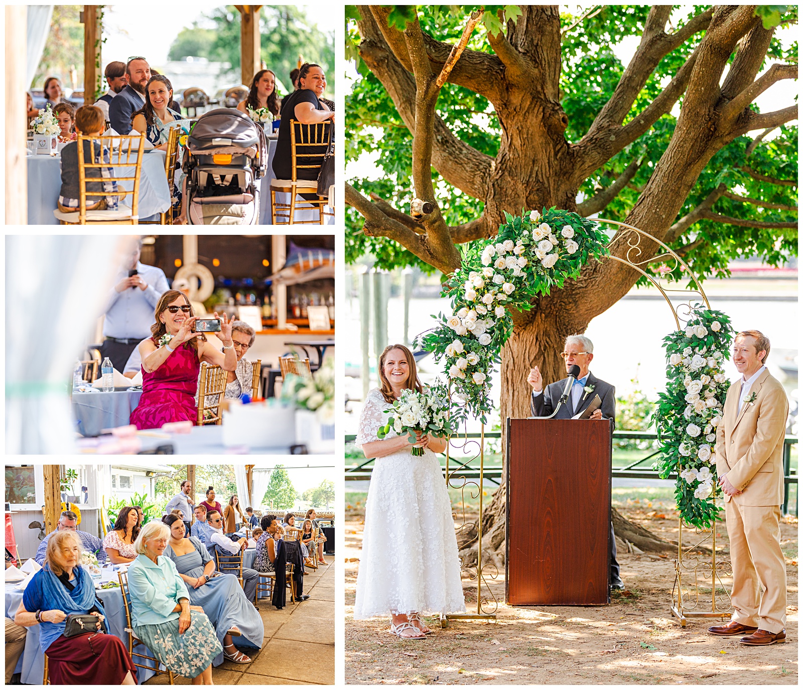 Columbia Island Marina bridal portraits