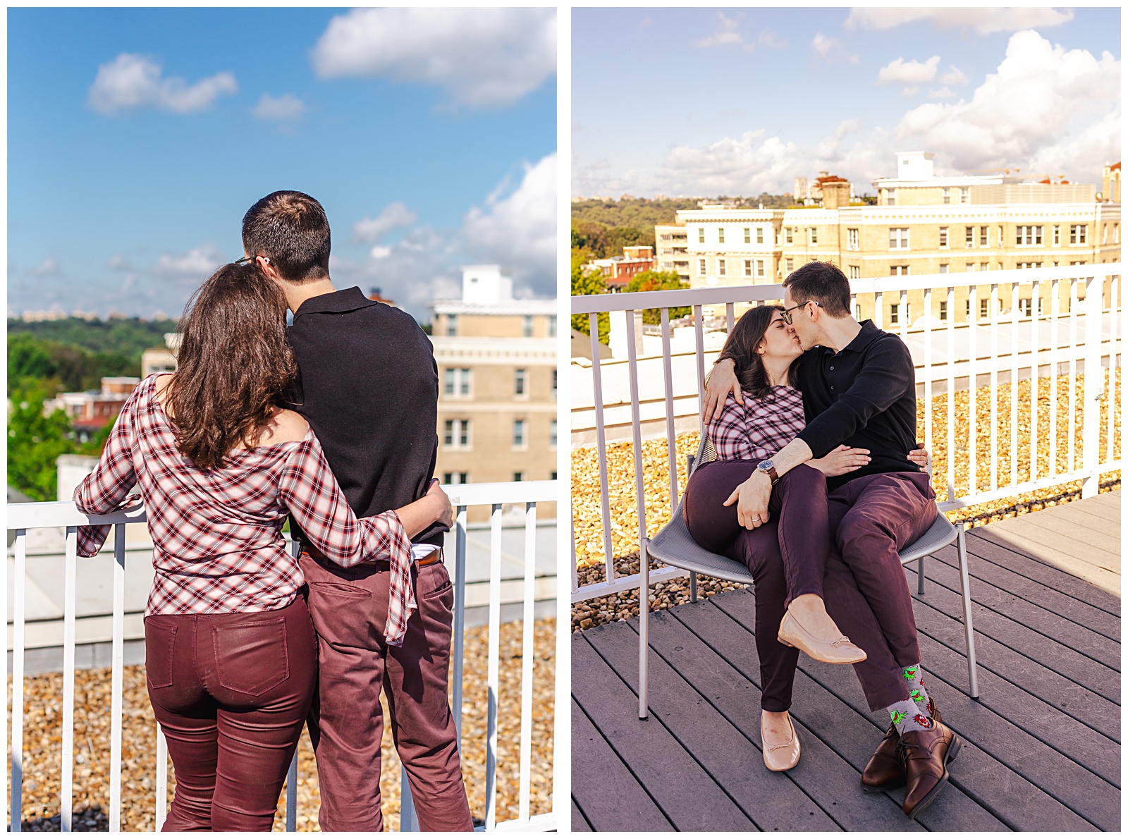 Washington DC buff brick facade photoshoot