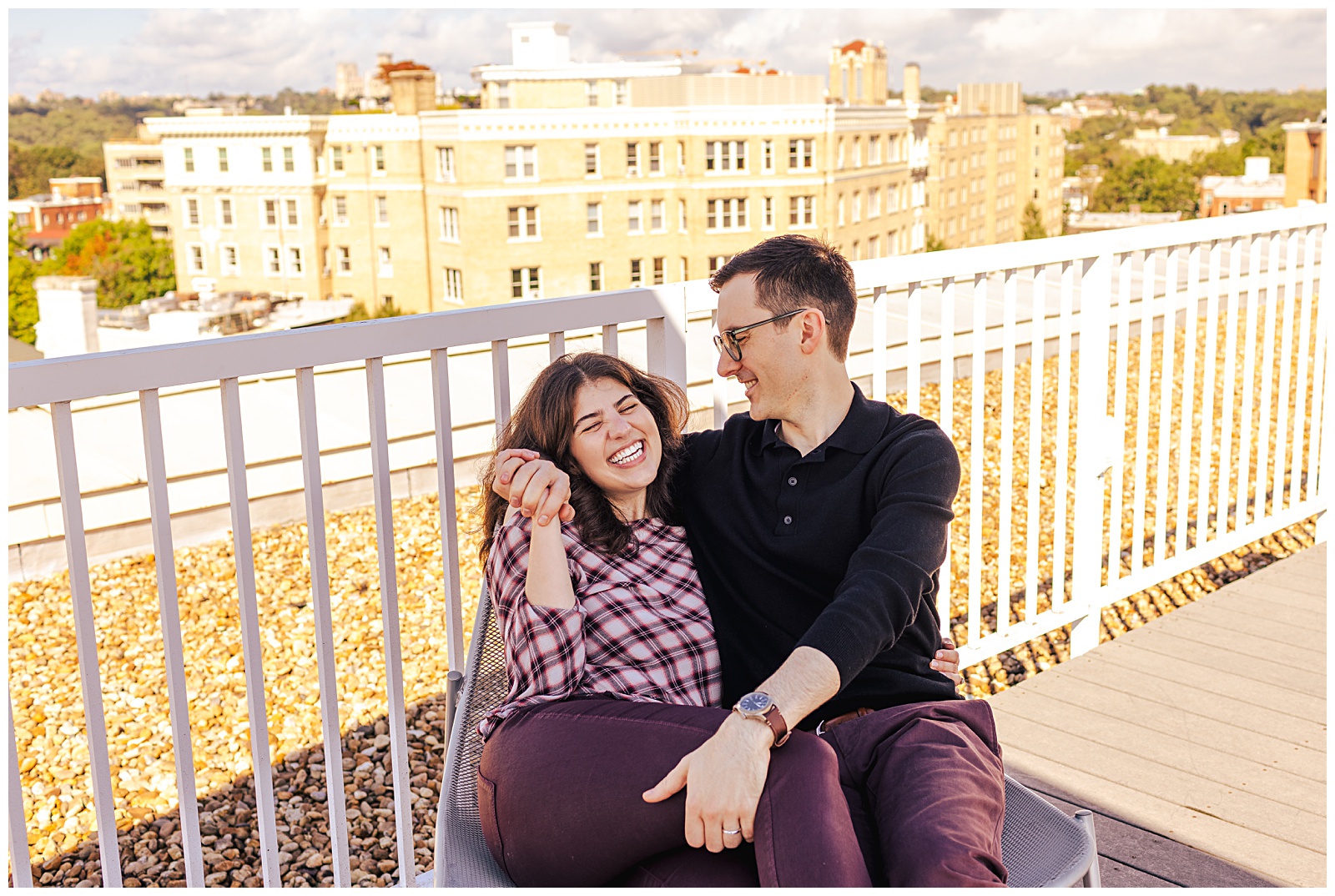 Romantic couples session in historic apartment building