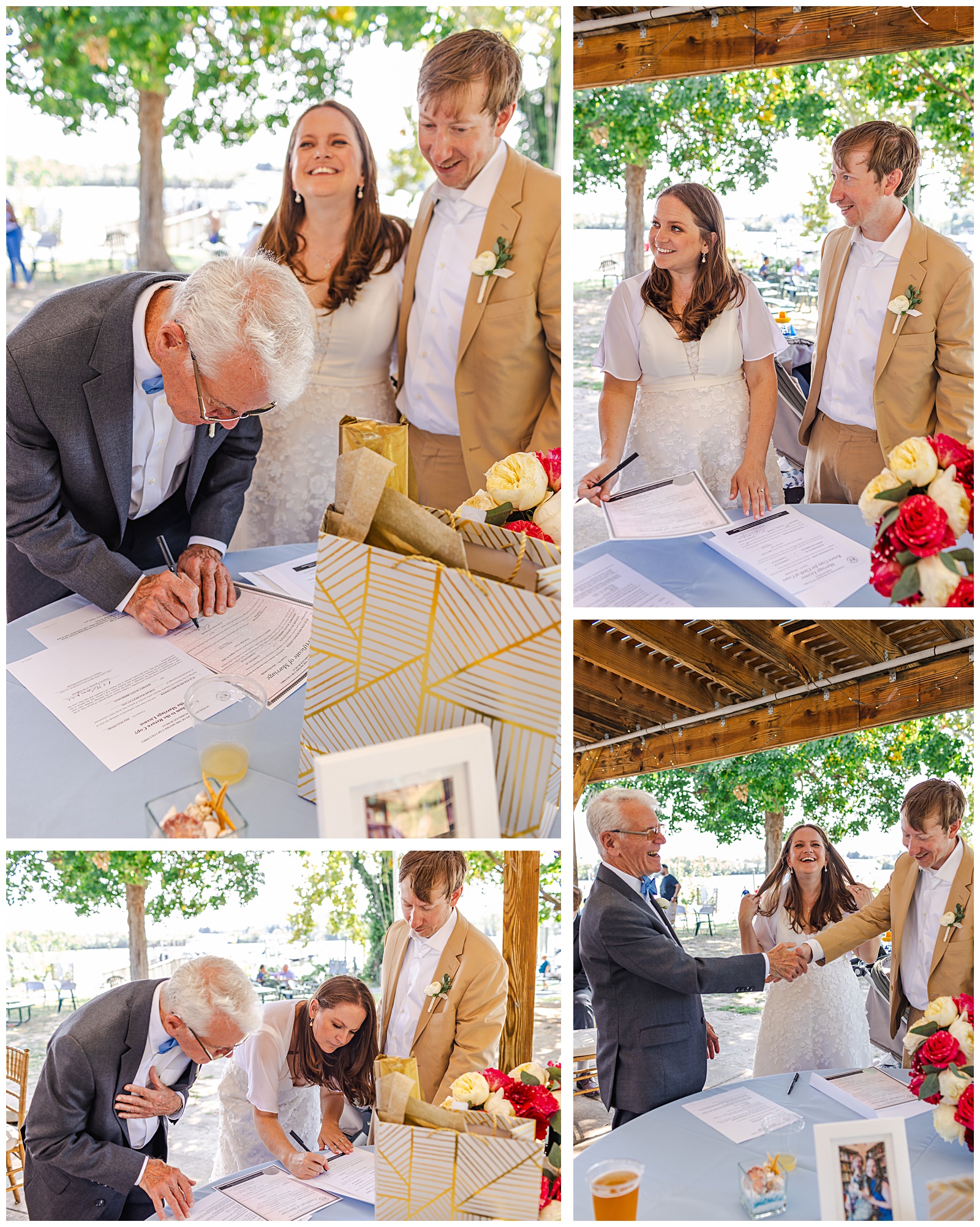 Scenic wedding venue Columbia Island Marina