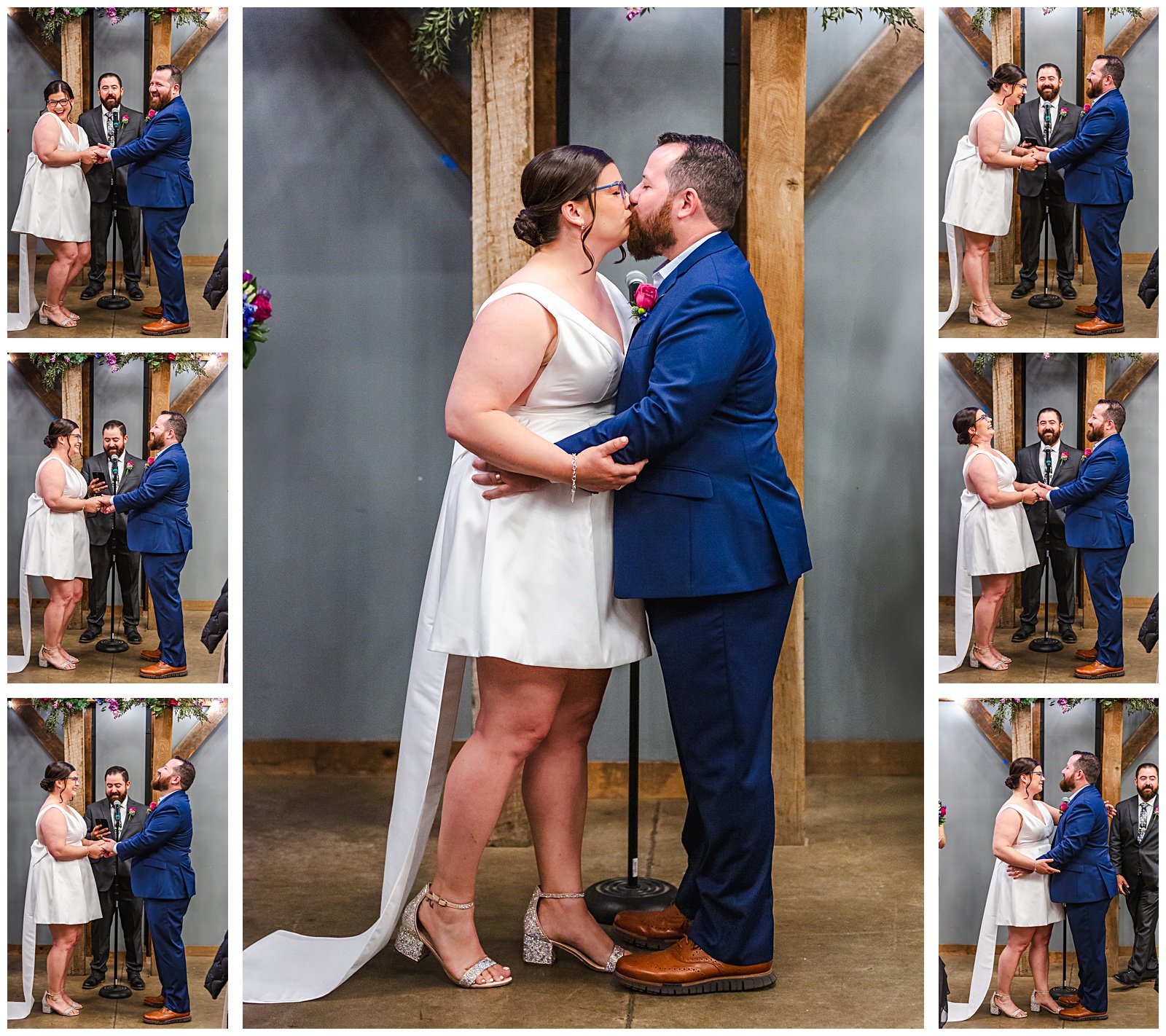 Family-centered wedding portraits