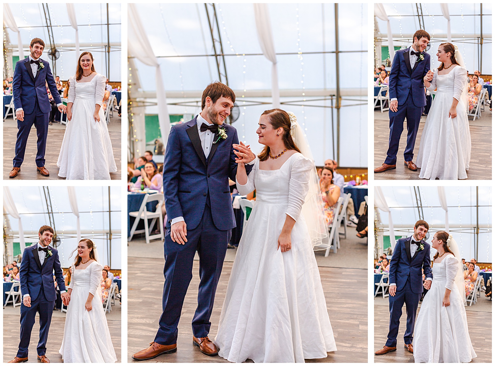 candid photos of bride and groom looking at each other and holding hands