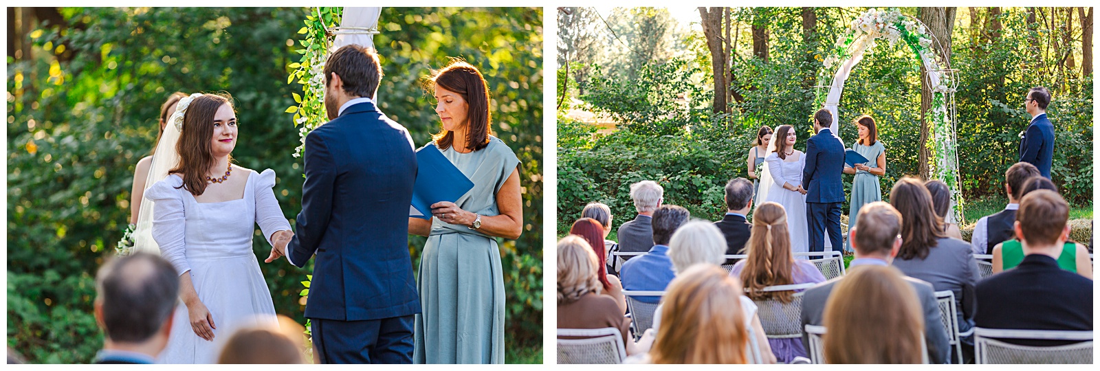 bride and groom exchange rings during their wedding day ceremony