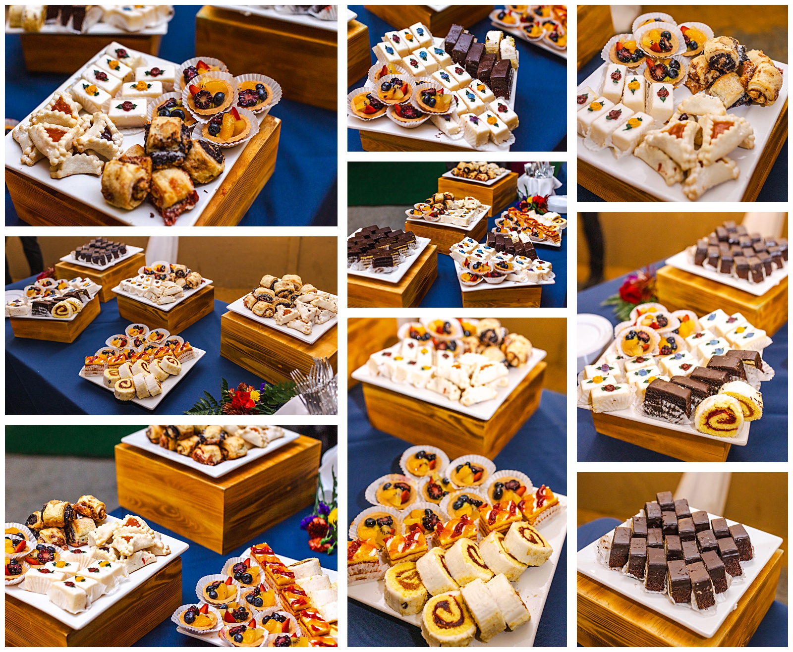 a variety of desserts for wedding guests to enjoy