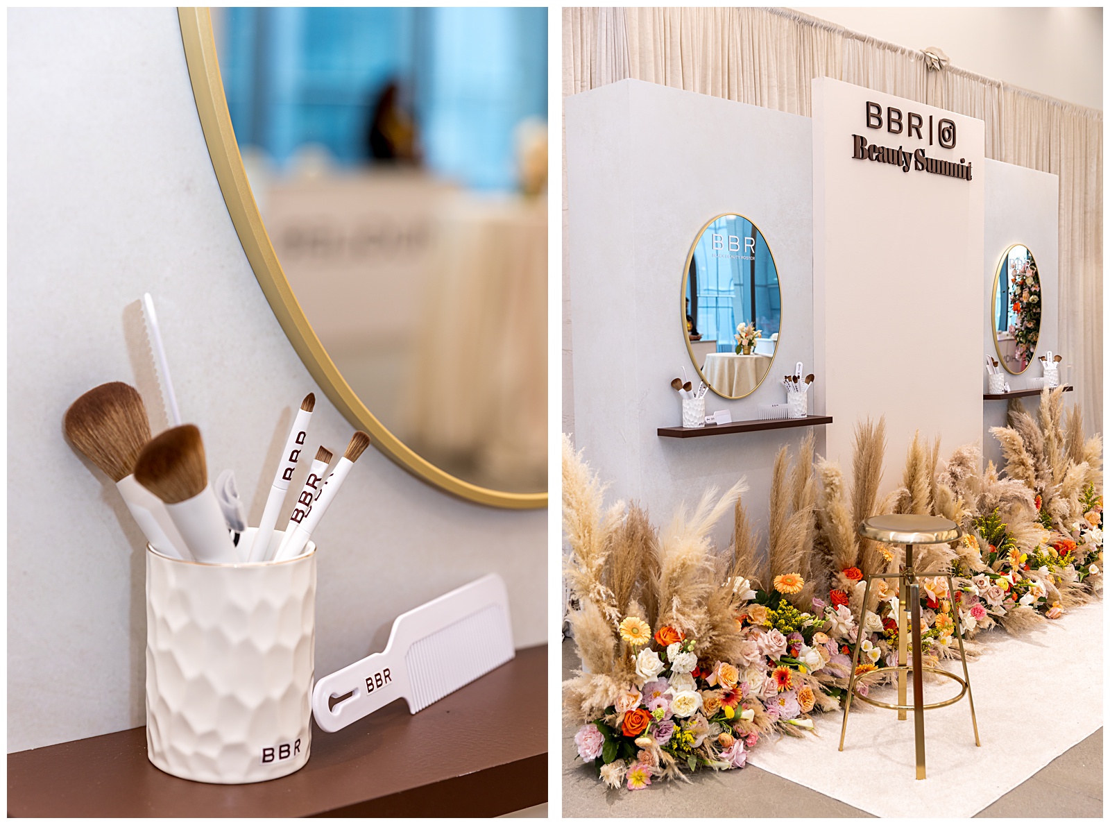 decor and florals at the Black Beauty Roster Beauty Summit covered by Liz Stewart Photography, a New York event photographer