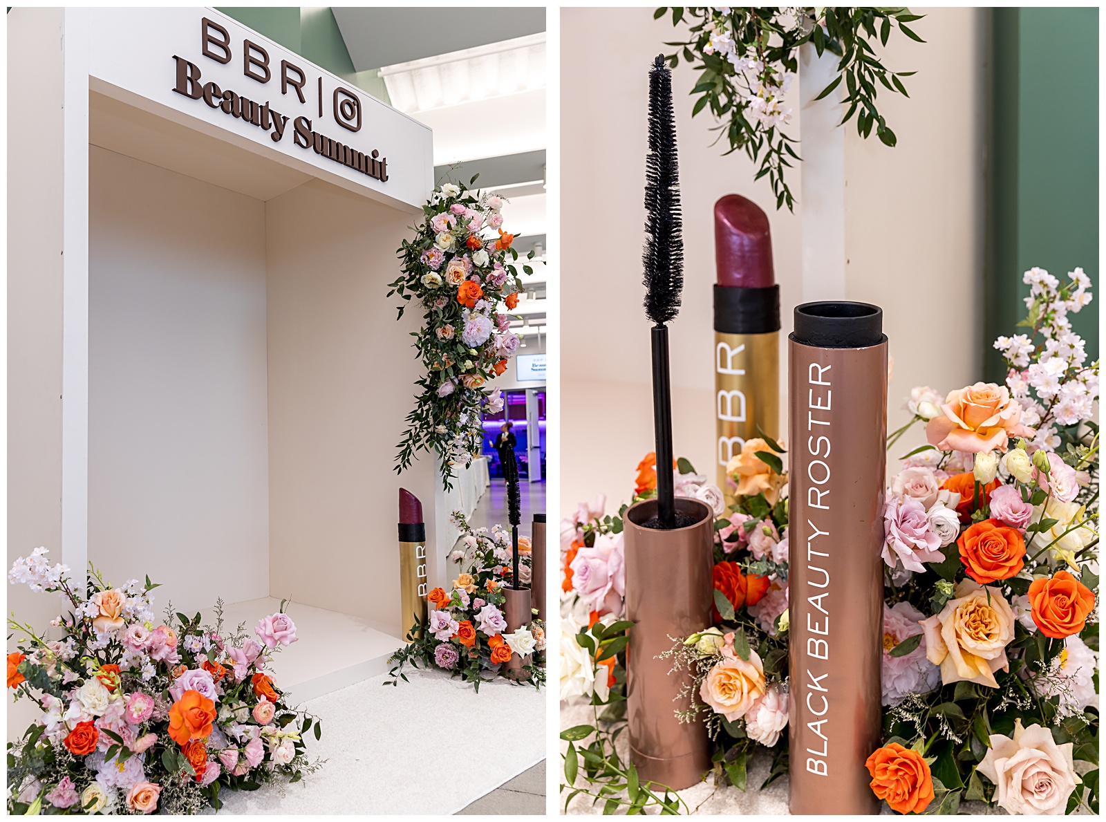 BBR Beauty Summit set design for step and repeat areas