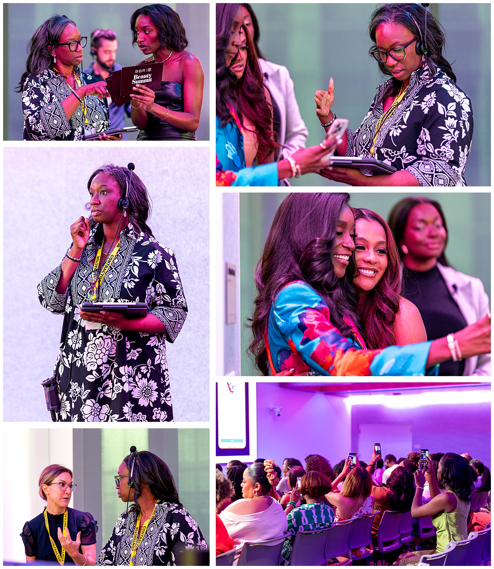 behind the scenes look at Melva LaJoy Legrand for LaJoy Productions working the Black Beauty Roster Beauty Summit for 2025 with corporate photographer NYC Liz Stewart