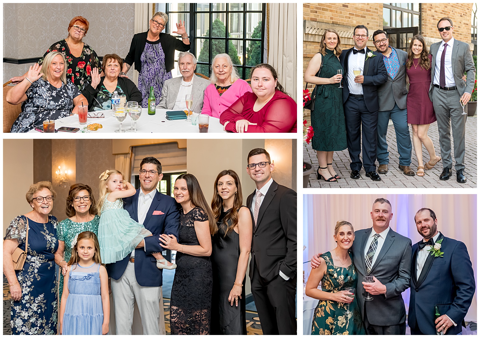 Wedding guests smiling and mingling while enjoying hors d’oeuvres during cocktail hour at Omni Shoreham in Washington DC