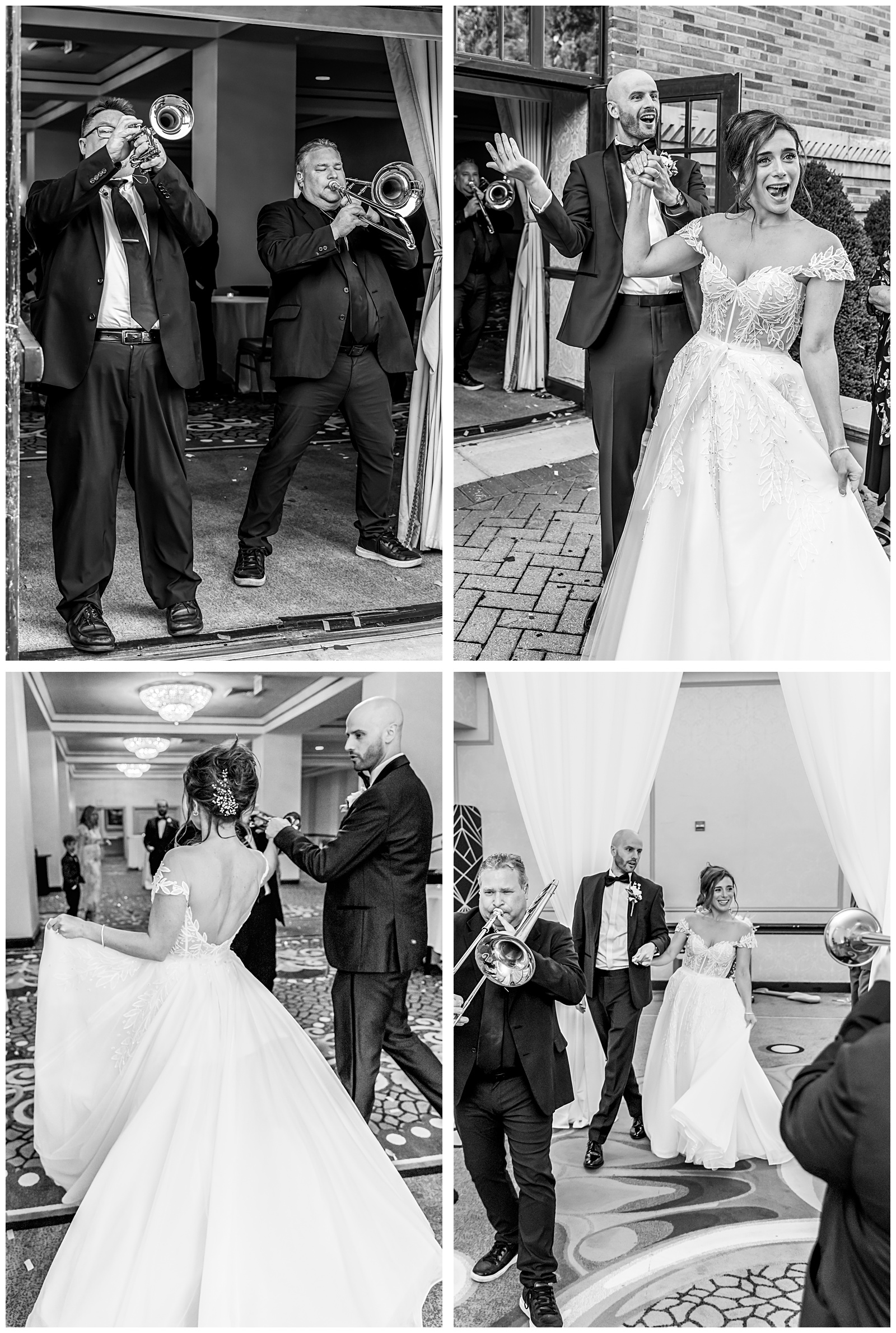 Bride twirling in her lace wedding gown during joyful Omni Shoreham reception in Washington DC