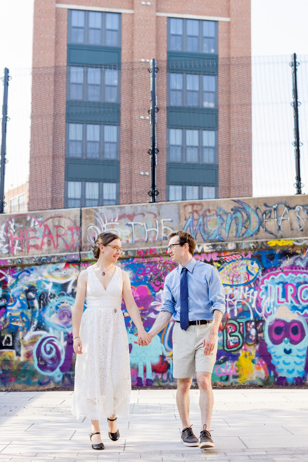 Romantic candid portrait by documentary style Washington DC wedding photographer