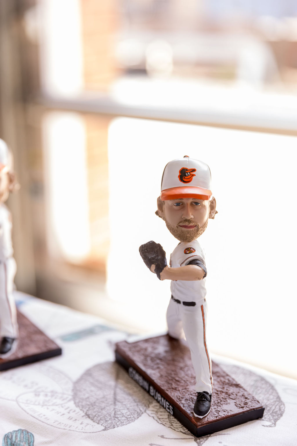 Baseball bobblehead wedding decor detail at Washington DC intimate wedding